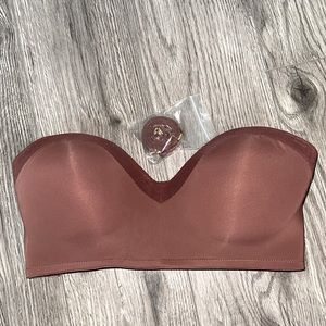 Lively Bra 32DD Brown Tan Convertible Strapless Racerback Lingerie Seamless NWOT